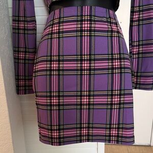 Plaid Purple Skirt